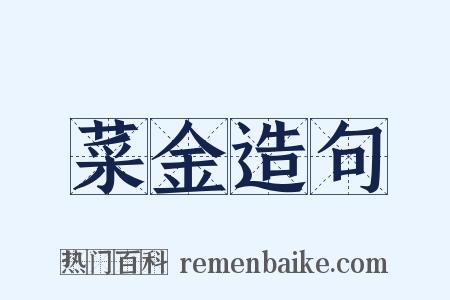 菜金造句是什么意思的图片